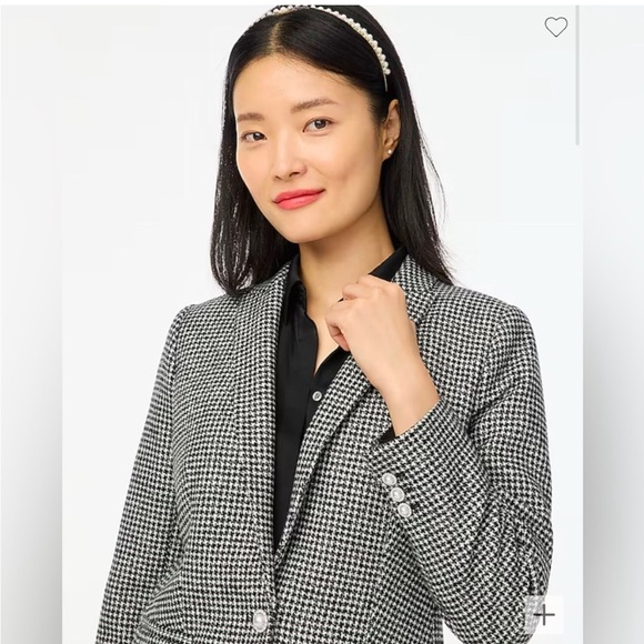 J Crew Houndstooth Sparkle Blazer - Picture 3 of 7